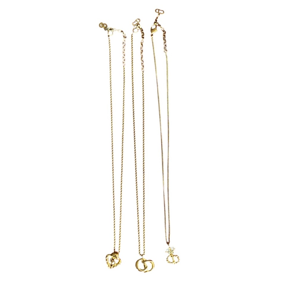 Christian Dior Gold Necklace Collection